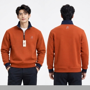 Top Quality Manufacturer Breathable Men Half <b>Zipper</b> <b>Sweatshirt</b> Casual and Street Wear Best Quality Cotton Men's <b>Sweatshirts</b> - Product Image 6