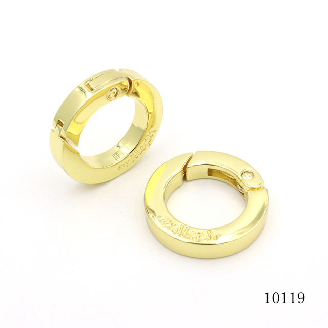 Popular Fashion Ring Clasp Accessories Custom Brand Flat Spring Load O Ring Carabiner Phone Lanyard Connector