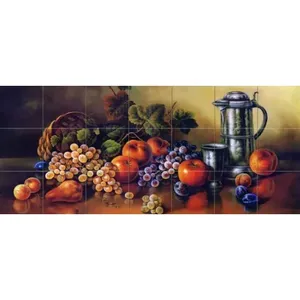 Carrelage de dosseret de bain en céramique 42X18 Artistique Pomme Raisin Mural Peintures murales #1202 - Product Image 1