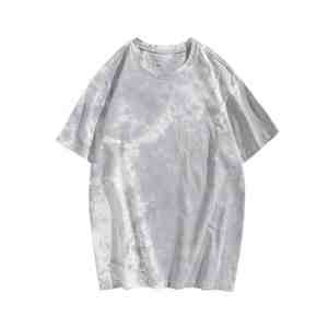 T-shirt pour homme en coton 100% de haute qualité, tricoté sur mesure, à épaules tombantes, décontracté, uni, à manches courtes - Product Image 4