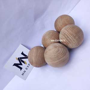 Bolas de Madera de Roble Macizo, Esferas de Madera Pulida Natural para Manualidades, Decoración y Bricolaje - Product Image 3