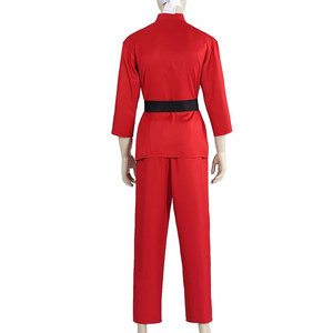 Uniforme de entrenamiento de karate con cuello fuerte y mangas largas Uniforme rojo de karate con tela gruesa - Product Image 2