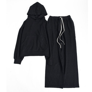 ชุดวอร์มผ้าฝ้ายแบบกำหนดเองสำหรับผู้ชายชุดวอร์ม2ชิ้นแบบหลวมใส่ได้ทั้งชายและหญิง - Product Image 1