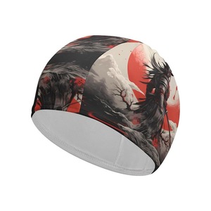 Traitement tissu imperméable personnalisé/bonnet de bain de couleur unie adulte/pantalon de natation en tissu assorti bonnet de bain imperméable - Product Image 4