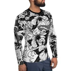 Últimos diseños Hombres Rash Guard Logotipo personalizado/Color Transpirable Cómodo ligero Hombres de alta calidad Rash Guard con antiarrugas - Product Image 1