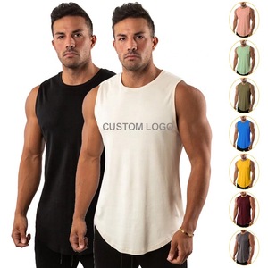 Wholesale Custom Cotton Stringer Gym Vest Fitness <b>Singlet</b> Workout Muscle Bodybuilding <b>Mens</b> Tank top - Product Image 4
