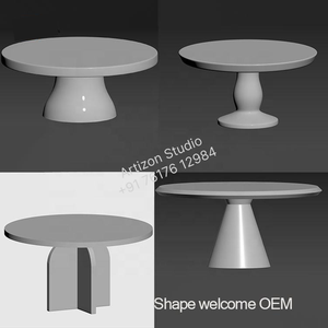 Soporte decorativo de resina Aqua Swirl hecho a mano Apto para lavavajillas Soporte redondo para pastel bandeja de alta calidad para postre fruta Decoración de mesa para el hogar - Product Image 6