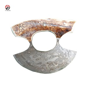 Single Blade Ulu Knife Damascus Steel Mincing Knife Ulu Knife for Sale - Product Image 6