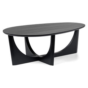 Mesa de centro Tovi de 42.5 pulgadas hecha de madera de caoba con color negro, adecuada para su uso en la sala de estar. - Product Image 1
