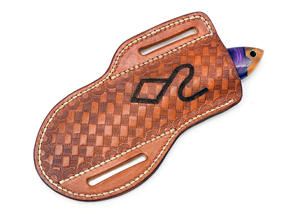 Cuchillo cortador de toro de acero de Damasco de alta calidad, cuchillo vaquero de hoja fija para caza y Camping con Funda de cuero, cuchillos occidentales - Product Image 4