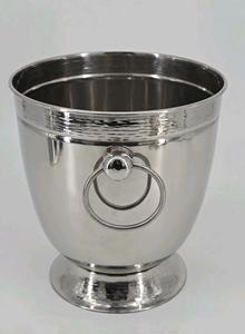 Seau à glace en argent fini de base pour les événements, les fêtes, les bars à domicile, élégant refroidisseur de boissons, service fonctionnel, élégant, utilisation sur table - Product Image 6