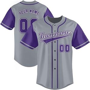 2024 último diseño personalizado seis botones camiseta de béisbol camisetas transpirables e impresas a bajo precio uniforme sublimado - Product Image 3