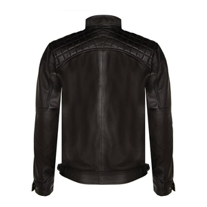 Vestes d'hiver respirantes avec logo personnalisé Vestes d'extérieur unisexes en cuir véritable noir de haute qualité pour hommes - Product Image 3