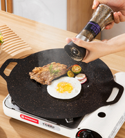 Plaque de cuisson coréenne antiadhésive pour barbecue, compatible induction, portable pour camping