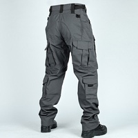 Pantalon cargo décontracté gris personnalisé avec logo pour homme, taille haute, respirant, séchage rapide, en toile écologique, léger, anti-plis, pour l'extérieur