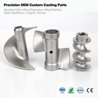 Pièces de vis sans fin moulées sur mesure, élément de volant hélicoïdal OEM pour broyeur à viande et presse-agrumes, vente en gros, fabriqué en Chine