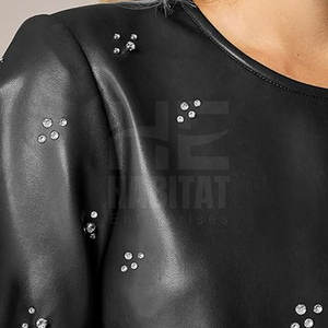 Vestido de Cuero Moderno para Mujer, Estilo Urbano, Corte Ajustado, Vestido de Cuero Corto para Mujer, Venta en Línea - Product Image 3