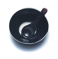 Dernier modèle Cuillère et bol à dessert en corne de buffle Design classique Bol en corne de buffle naturel et durable