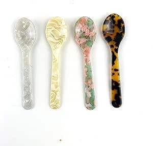 Hermoso Juego de Servidores de Ensalada Modernos y Duraderos Hechos a Mano 100% de Resina con Cuchara para Helado para Uso en el Hogar y Hoteles - Product Image 2