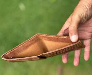 Handmade <b>Men's</b> Crazy Horse BiFold Genuine Cowhide Leather Wallet with Vintage Style Linen Lining Gift Money <b>Purse</b> - Product Image 3