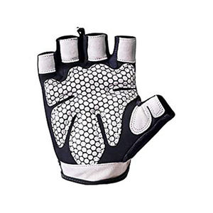 Guantes ligeros de microfibra para entrenamiento con pesas con palma de cuero acolchada, transpirables, para gimnasio, Fitness, guantes de elevación sin dedos - Product Image 6