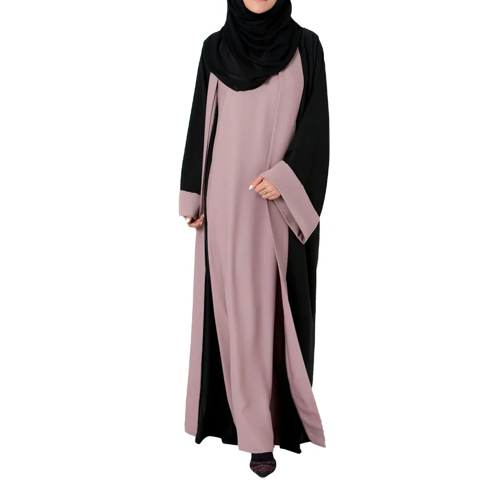 Abaya Groothandel Moslim Kleding Kalkoen Effen Islamitische Abaya Lang Uit Het Dragen Van Jurk Vrouwen Custom Uitlopende Abaya Voorlaag