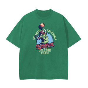 T-shirt surdimensionné de haute qualité pour hommes, couleurs unies, avec broderie DTF DTG numérique à l'écran - Product Image 6