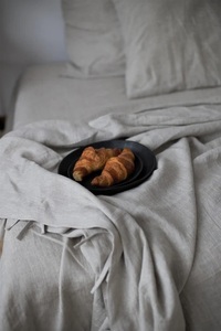 Luxurious 3-<b>Pc</b> European Linen Duvet <b>Set</b> 200TC for Queen King Sizes 2 Pillowcases Pure European Linen Wholesale Weddings Hotels - Product Image 6