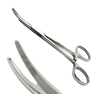 Juego de fórceps hemostáticos rectos curvos para mosquitos manuales de acero inoxidable de alta calidad, instrumentos quirúrgicos, certificado CE, hecho en Pakistán - Product Image 1