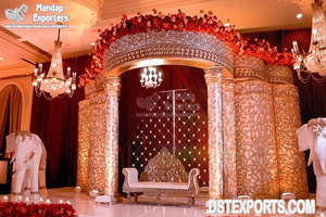 Tipos de decoración de escenario de boda, decoración de escenario India para recepción de bodas - Product Image 4