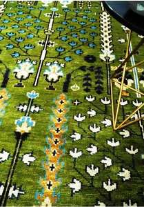 Antique Oushak Design tapis tapis vert blanc soie noué à la main laine prière traditionnelle haute Vintage turc salon ensembles - Product Image 3