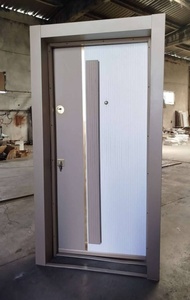 Modern Stainless Steel Security <b>Interior</b> Room Door Wood Effect Easy-Clean Surface Anti-Theft Manual Hotel Office Apartment - Product Image 4