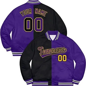 แจ็กเก็ตกันลมของผู้ชายน้ำหนักเบาสำหรับฤดูใบไม้ผลิเสื้อเบสบอลตัวหนังสือสีแดงวัสดุขน100% ออกแบบโลโก้ได้ตามต้องการ - Product Image 3