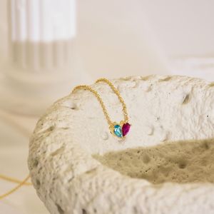 สร้อยคอหินวันเกิดสองชิ้นสร้อยคอหินวันเกิดที่กำหนดเองสร้อยคอหินวันเกิดหัวใจของขวัญครอบครัวของขวัญสำหรับเพื่อนเจ้าสาวของขวัญสำหรับแม่ - Product Image 1