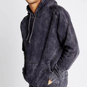 Sudadera con Capucha Gruesa Lavada al Ácido, Personalizable, Lisa, Gruesa, Estilo Urbano, Sudadera Extra Grande Vintage Lavada para Hombre - Product Image 2