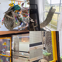 Usine oiseau jonc de mer tapis herbe naturelle tissé filet hamac suspendu à perroquet Cage avec 4 crochets escalade corde échelle jouets à mâcher