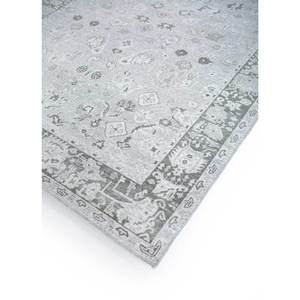 Tapis en laine noués à la main Erbe gris et noir JNLP-06, motif médaillon rectangulaire abstrait pour la maison - Idéal pour salon, couloir, entrée - Product Image 2