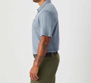 Polo pour homme de haute qualité en gros, 100% coton, uni, manches courtes, coupe ajustée, polo de sport pour garçon, blanc - Product Image 4