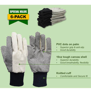 OEM Factory Supply High Industrial Safety <b>Gloves</b> New Hot Sale PVC Dotted Cotton Polyester Anti-Cut for <b>Touch</b> <b>Screen</b> Compatible F - Product Image 2