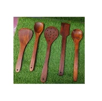 Nuevo diseño de cucharas de ensalada de madera, servidores para restaurante, Hotel, hogar, servidor de ensalada decorativo, juego de herramientas para frutas y verduras