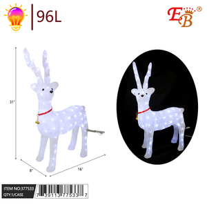 31 "96L Iluminación decorativa de Navidad Reno individual con luz para exhibiciones festivas - Product Image 1