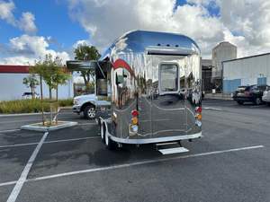 Remolque de carro de comida móvil abierto de doble cara para fruta, leche, agua, nueces, maíz - Product Image 6