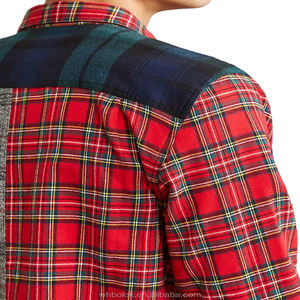 Nouvelle chemise en flanelle de coton à carreaux de couleurs, Ski snowboard, meilleure vente avec boutons et personnalisation en taille, Logo et Design - Product Image 5