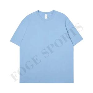 Nuevo diseño de algodón de calidad de lujo suelta ajuste pequeño hombro caído marca en blanco de gran tamaño hombres camiseta personalizada hombres camiseta - Product Image 4