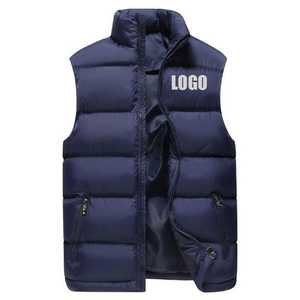 Chaqueta acolchada de uniforme de trabajo al aire libre sin mangas ligera ecológica impermeable con aislamiento de lona con logotipo bordado personalizado - Product Image 3