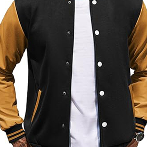 OEM de calidad superior de los hombres de invierno cortavientos chaqueta de bombardero personalizado Varsity cuero chaqueta de béisbol soporte de manga larga Lettermen - Product Image 3