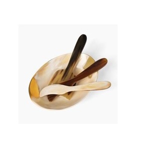 Bol en corne naturelle personnalisé de meilleure qualité pour la fête meilleur tarif pour le bol de table décoratif de service de couleur de corne de vache - Product Image 3