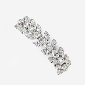 Minimalista de moda laboratorio Diamante tachonado 14K oro blanco sólido alta joyería lujo mujer desgaste tenis pulsera a granel - Product Image 6