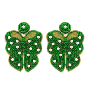 Dernières boucles d'oreilles en perles brodées à la main pour femmes et filles en provenance d'Inde - Product Image 1
