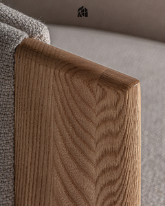 Modern Minimalist Upholstered Dining <b>Armchair</b> Beige Fabric Solid Teak <b>Wood</b> <b>Frame</b> Eco-Friendly Restaurant Chair for Hotel Cafe - Product Image 5
